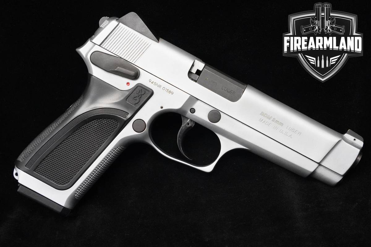 Browning BDM 9MM Silver Browning-BDM BDM-9 +2 MAGS & HOLSTER