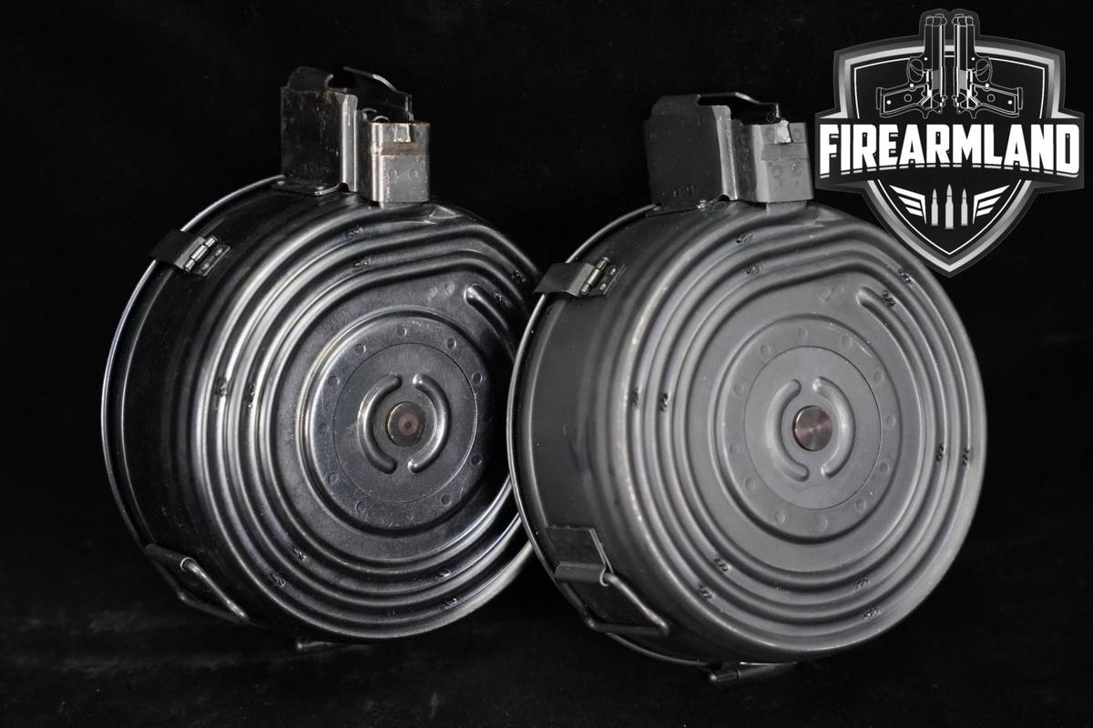 TWO (2) Century Arms (CAI) Romanian 75-Round Drums AK47/AKM Pattern Mags