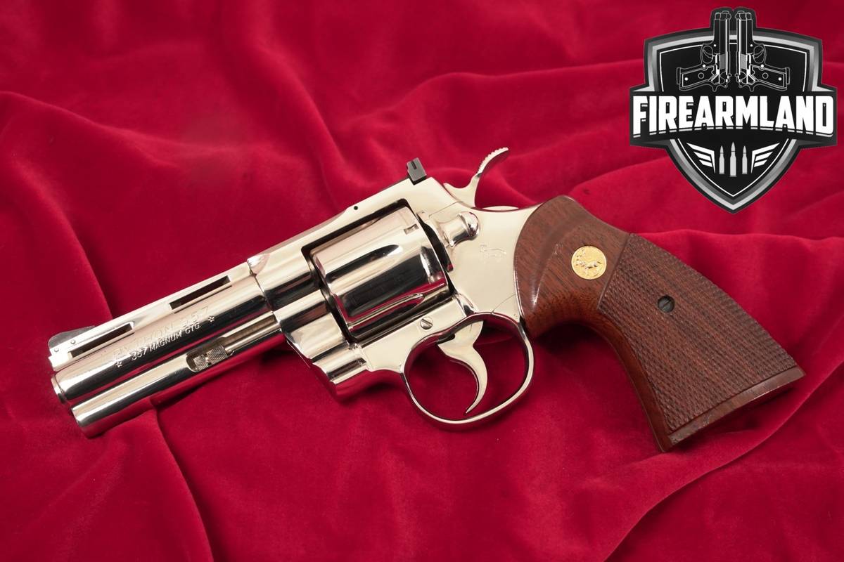 1976 Colt Python 357 Magnum 4" Bright Nickel DA/SA BICENTENNIAL