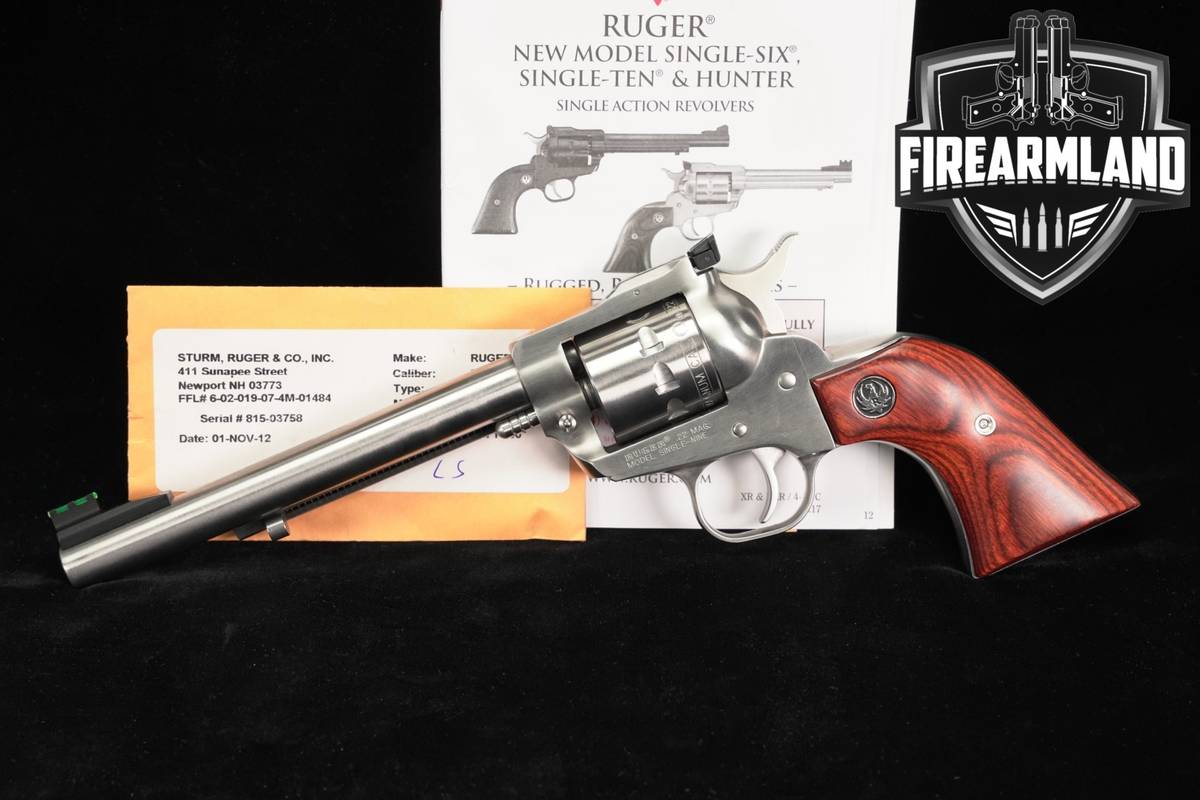 Ruger Single-Nine 22 WMR 6.5" Satin Stainless 9 Unfluted Cylinder