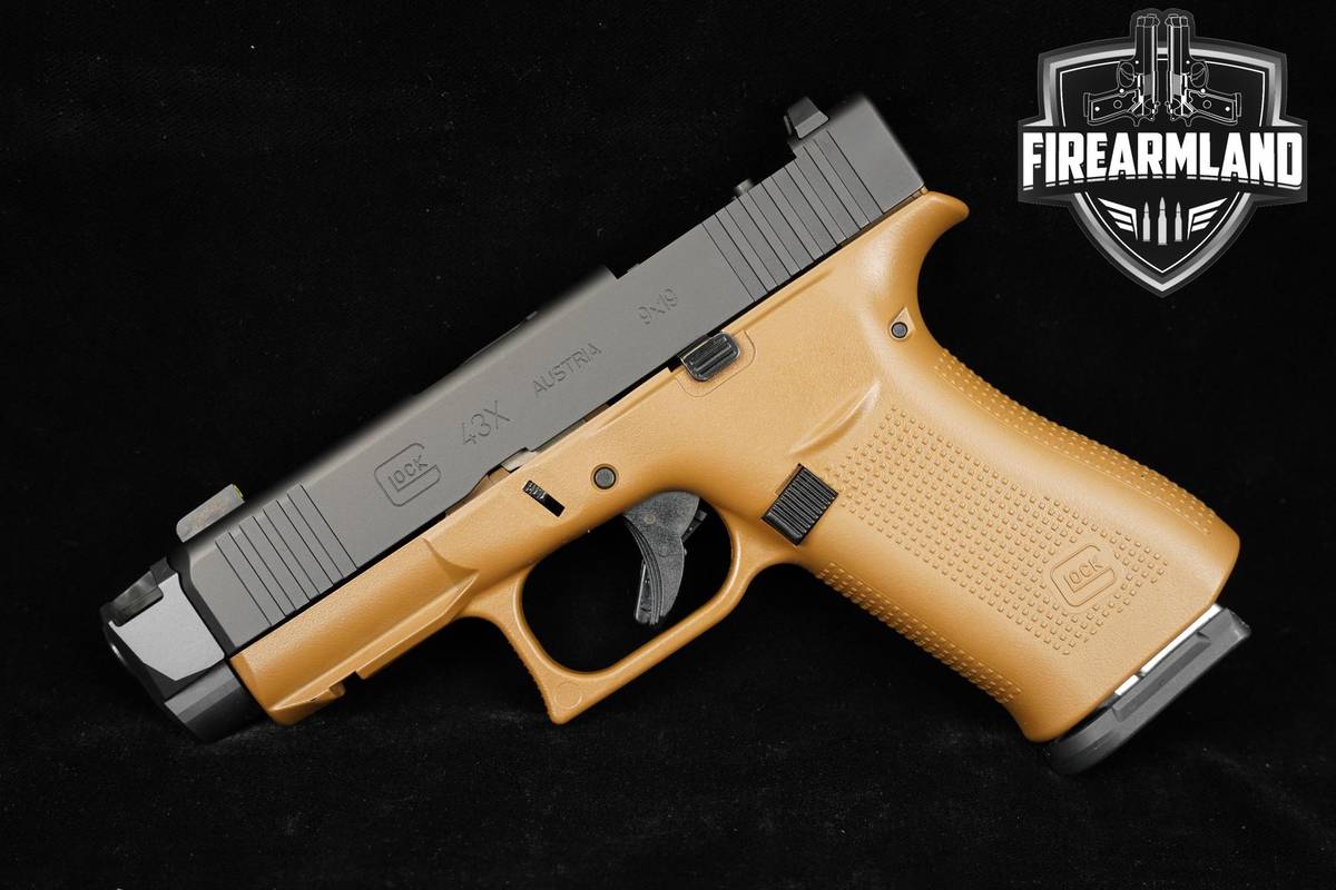 RAMJET Glock G43X MOS 9mm 3.41" Radian Afterburner Two-Tone Defense Pistol