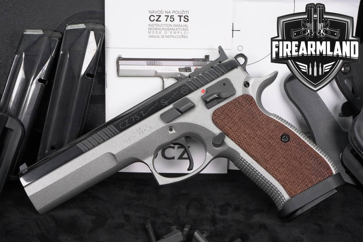 CZ 75 TS Dual Tone 9mm 5.3" Tactical Sports Black & Silver +3MAGS & OG CASE
