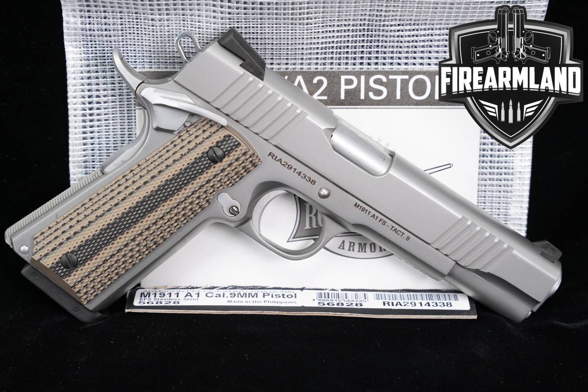 Rock Island Armory RIA M1911 A1 FS Tactical II 9mm 1911 5" Stainless 1911A1