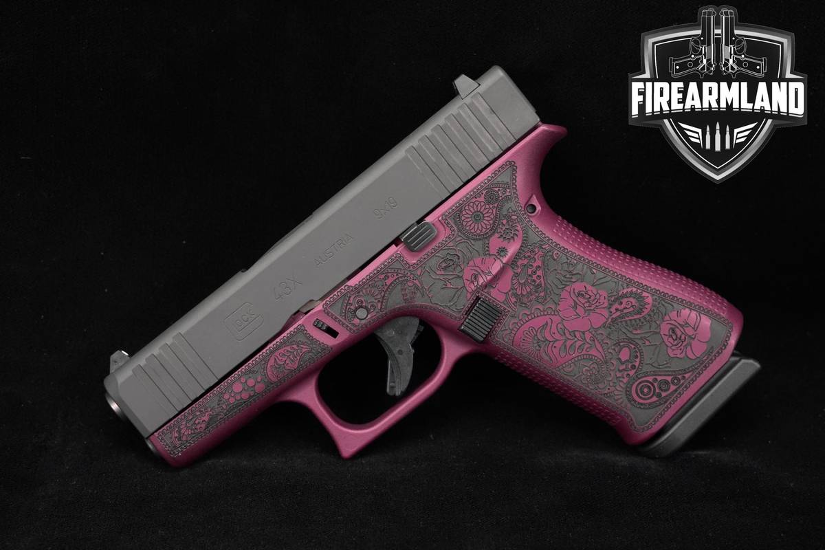 CUSTOM GRIP Glock 43X G43X Slimline 9mm 3.41" +2 MAGS & ORIG CASE