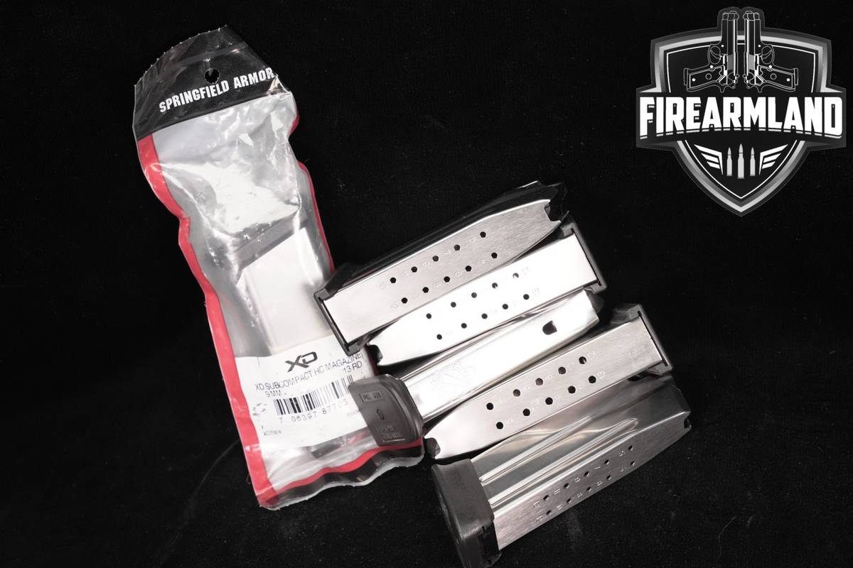 FIVE 5 Springfield Armory XD Sub-Compact 13-Round Magazines 9mm Luger Mags