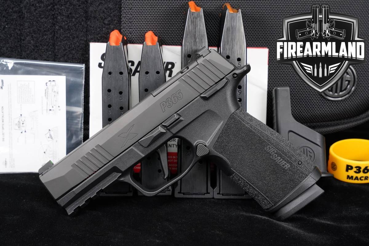 Sig Sauer P365-XMACRO TACOPS 9mm 3.7" Optics-Ready +5 MAGS, RAIL, ORIG CASE