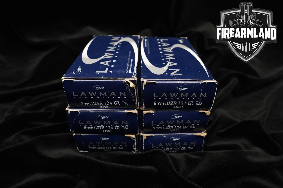 Speer Lawman 9mm TMJ 124 grain Training 9 Ammo 299 ROUNDS