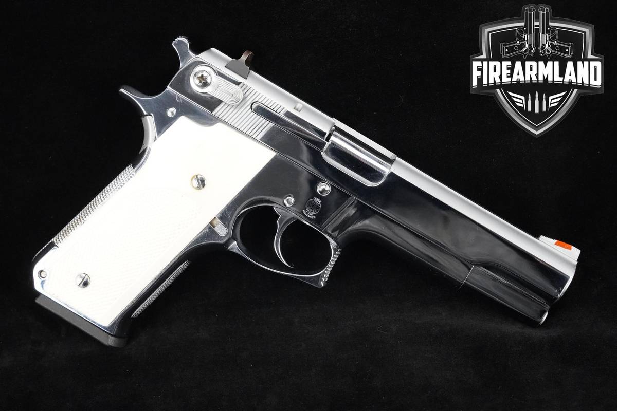 Smith & Wesson (S&W) Model 645 45 ACP 5" Nickel Plated S&W 645 DA/SA
