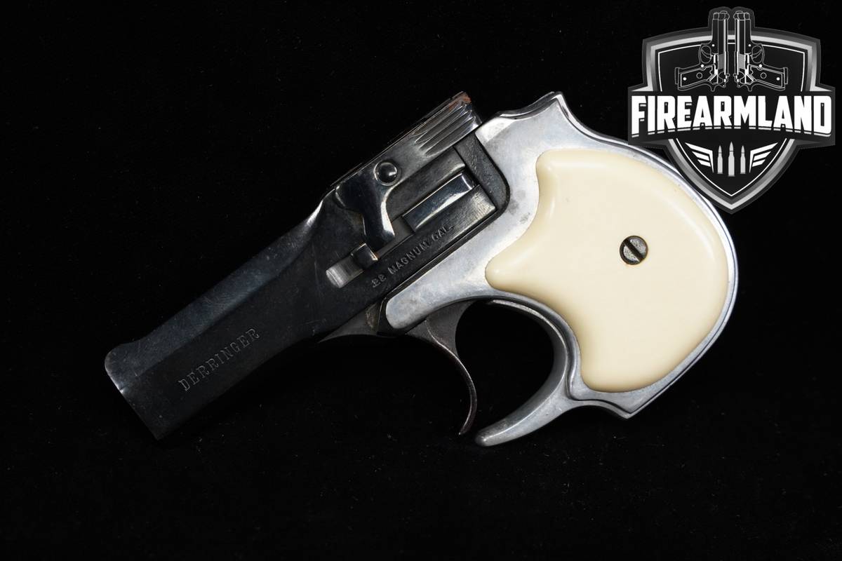 1974 High Standard Derringer DM-101 22 WMR 3.5" Two-Tone Blued & Silver