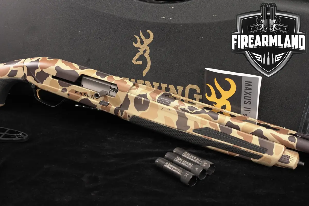 Browning Maxus II Camo Vintage Tan 12-Gauge 26" +ORIG CASE