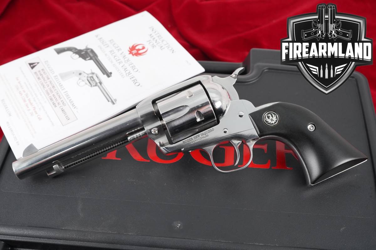 LIMITED Ruger New Vaquero 44 Rem Mag 5.5" High-Gloss Stainless +ORIG CASE