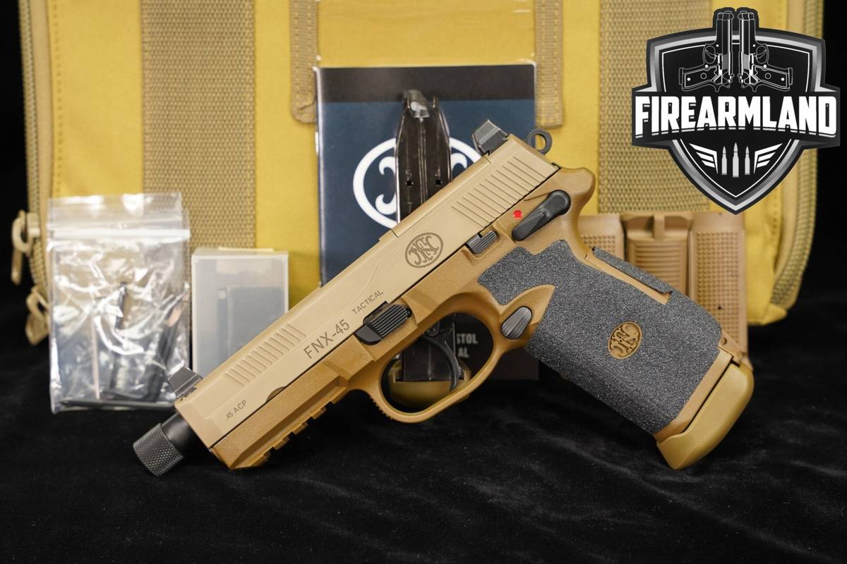 FN FNX-45 Tactical 45ACP Optics-Ready 5.3" FDE FNX45 +2 MAGS & ORIG CASE
