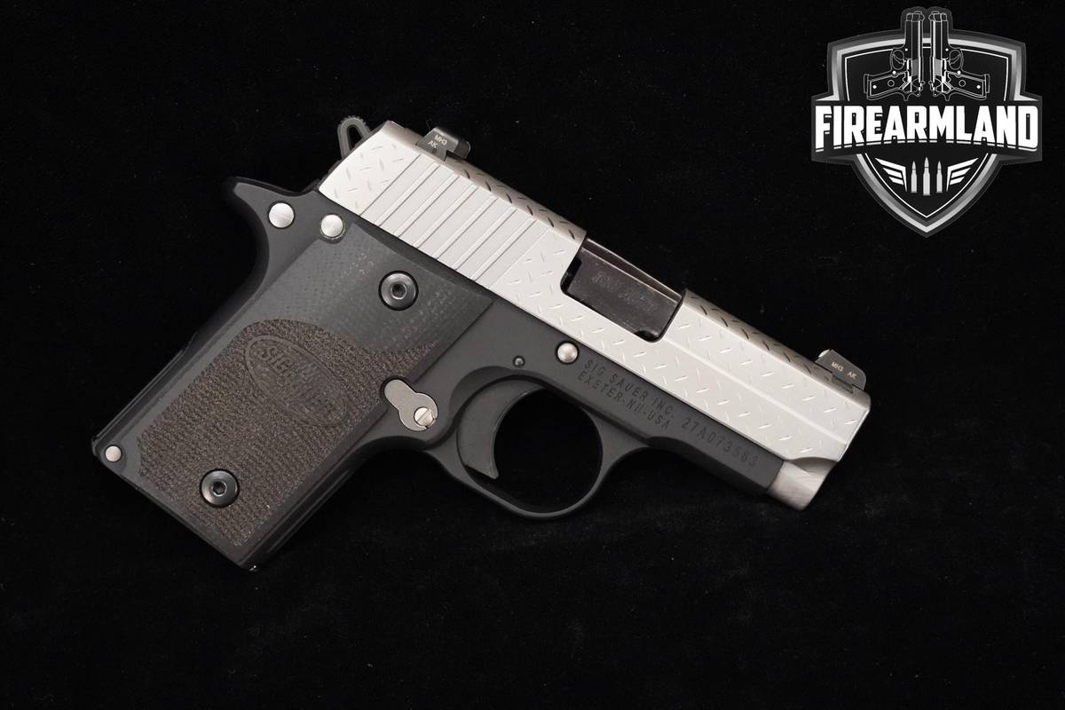 Sig Sauer P238 Diamond Plate 380 ACP 1911 2.7" Two-Tone P 238 +ORIG CASE