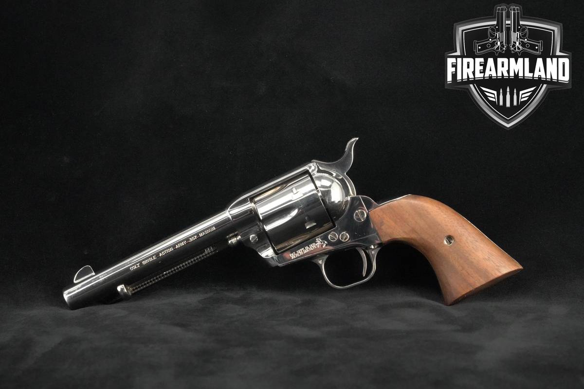 1981 Colt Single Action Army 357 Magnum Nickel Colt-Single Action-Army SAA
