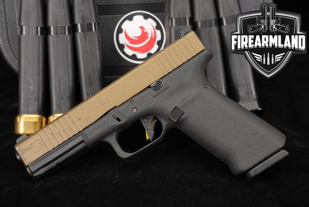 Glock 17 Gen4 G17 Gen 4 9mm Two-Tone Burnt Bronze +7 MAGS & ORIG CASE