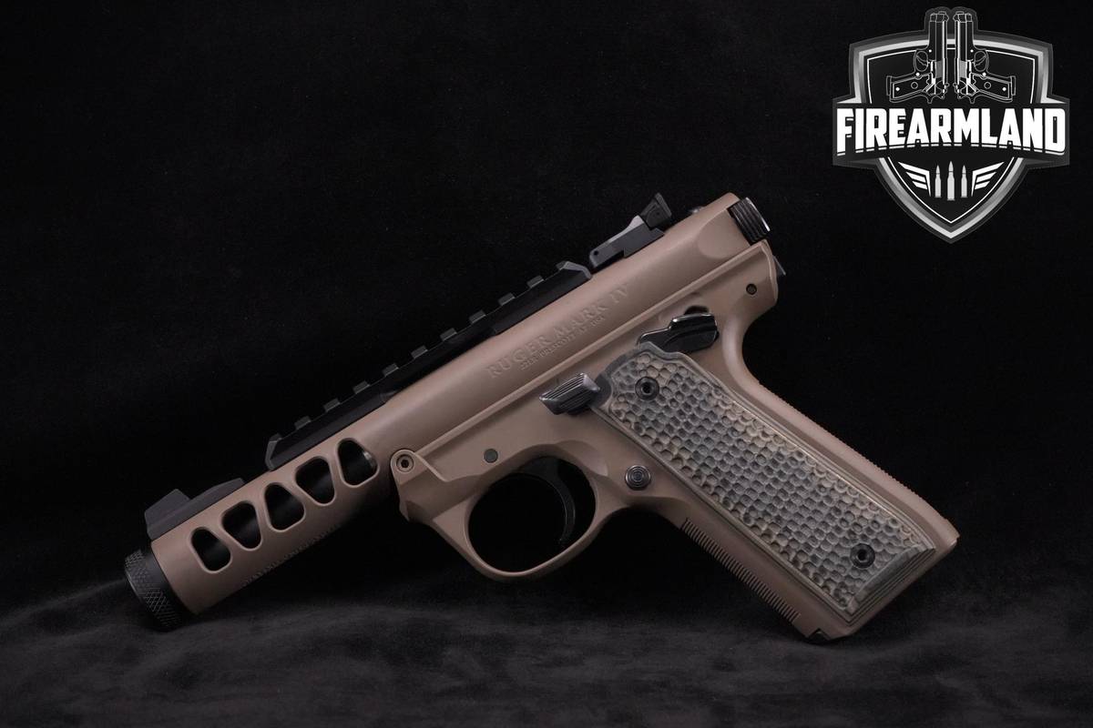 Ruger Mark IV 22/45 Lite 22LR FDE Ruger Mark-IV Mk-4 2MAGS & OG-CASE