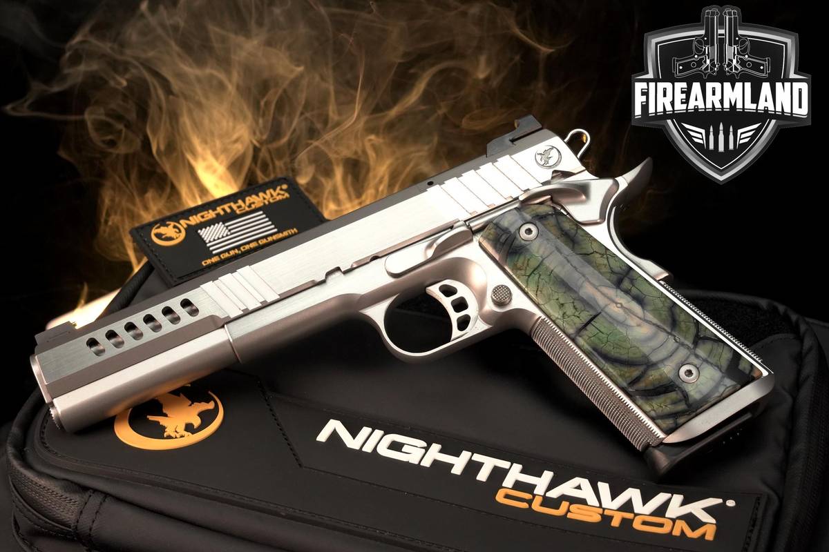 Nighthawk Custom Chairman 1911 6" +2 MAGS, ORIG CASE, & MAMMOTH GRIPS