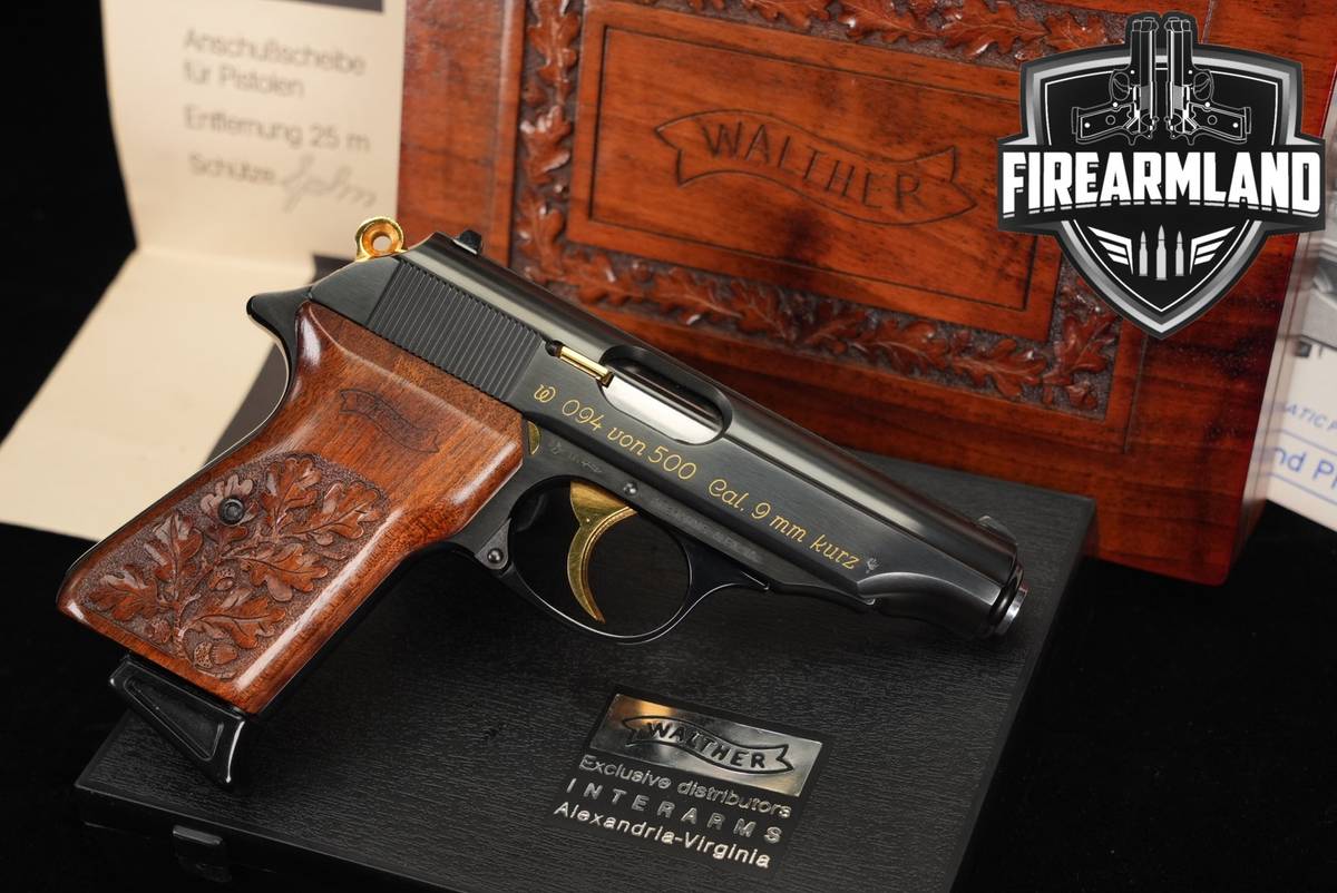 1979 50TH ANNIVERSARY Walther PP 50 Jahre +2 MAGS, DISPLAY CASE