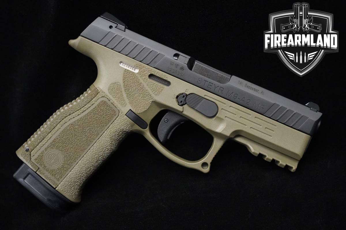 Steyr Arms M9-A2 MF 9mm 4" Black/OD Green Steyr +2 MAGS