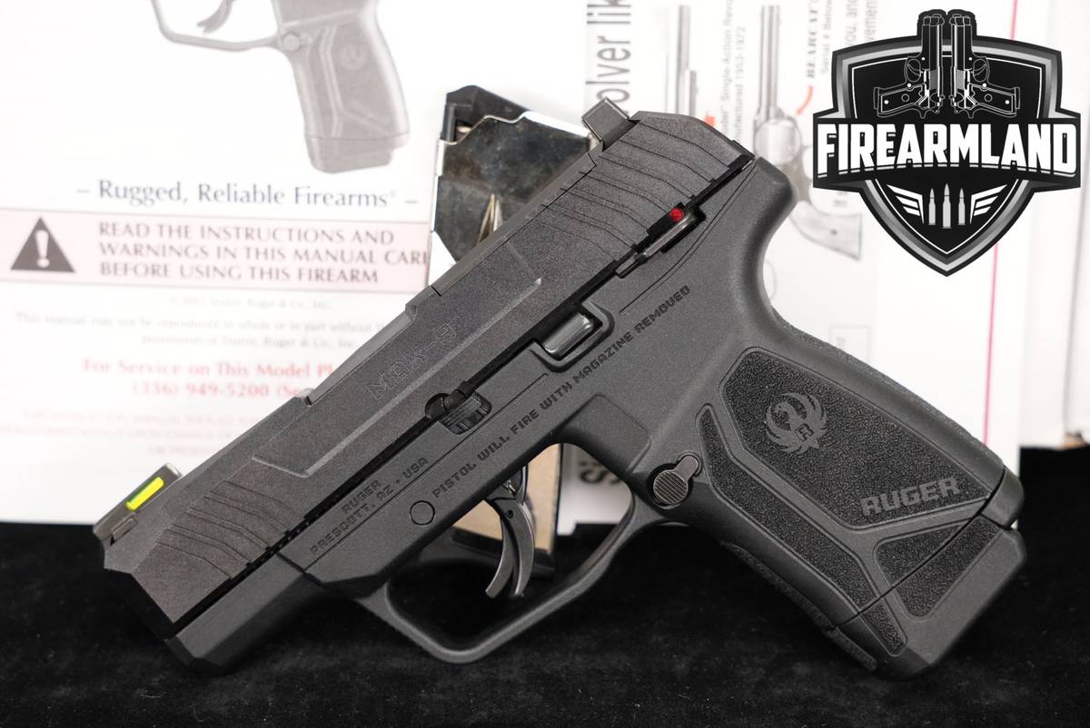 Ruger MAX-9 9mm 3.2" MAX9 +2 MAGS, ORIG BOX, SWAPFOX SENTINEL OPTICS