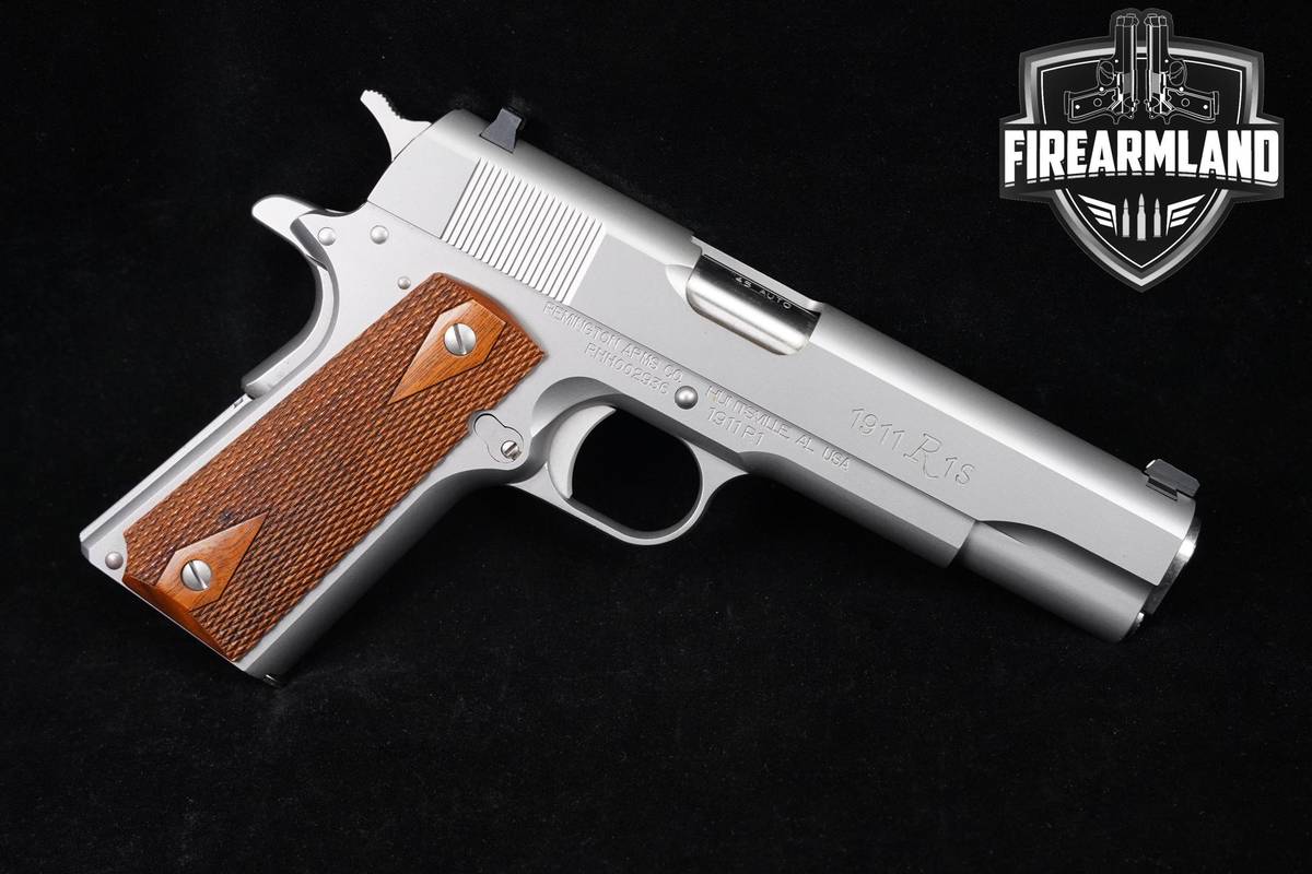 Remington Model 1911 R1 Stainless 45 ACP 5" Stainless +3 MAGS & ORIG CASE