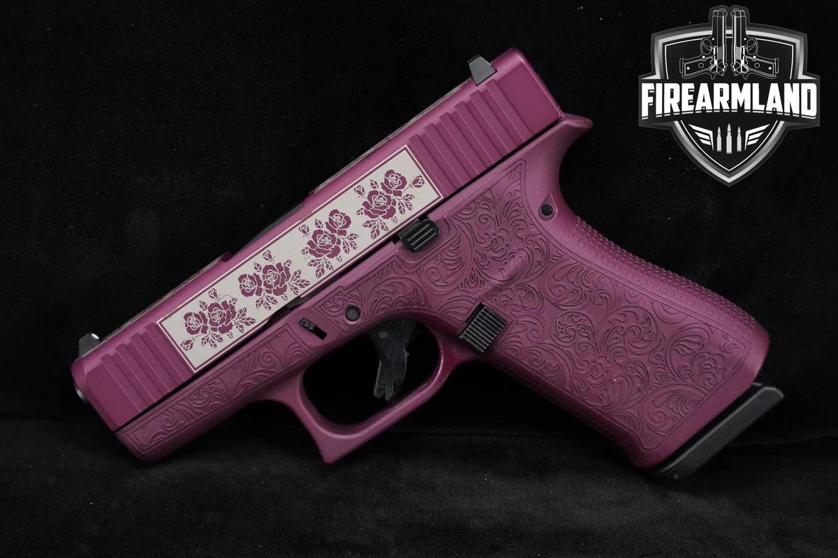 LIMITED Shark Coast Glock 43X Glocks-N-Roses Black Cherry G43X 9mm