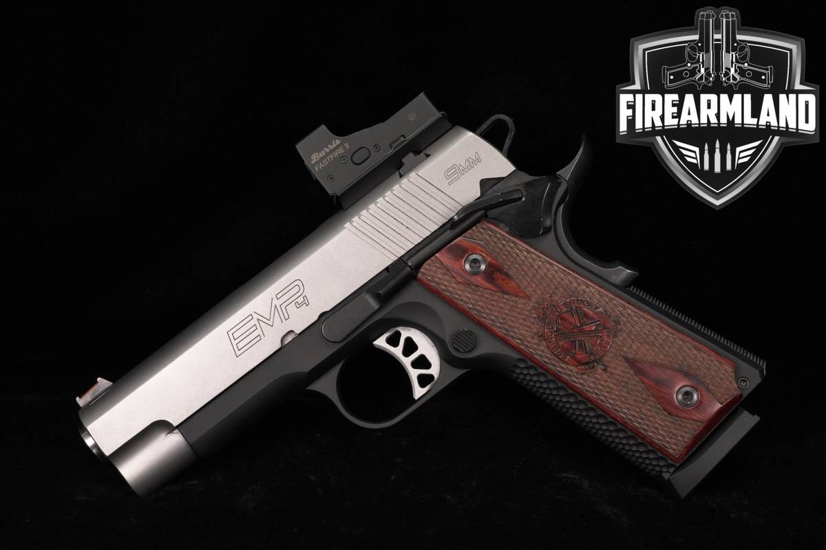 Springfield Armory EMP4 9mm 1911 Two-Tone Stainless EMP 4 +BURRIS OPTICS