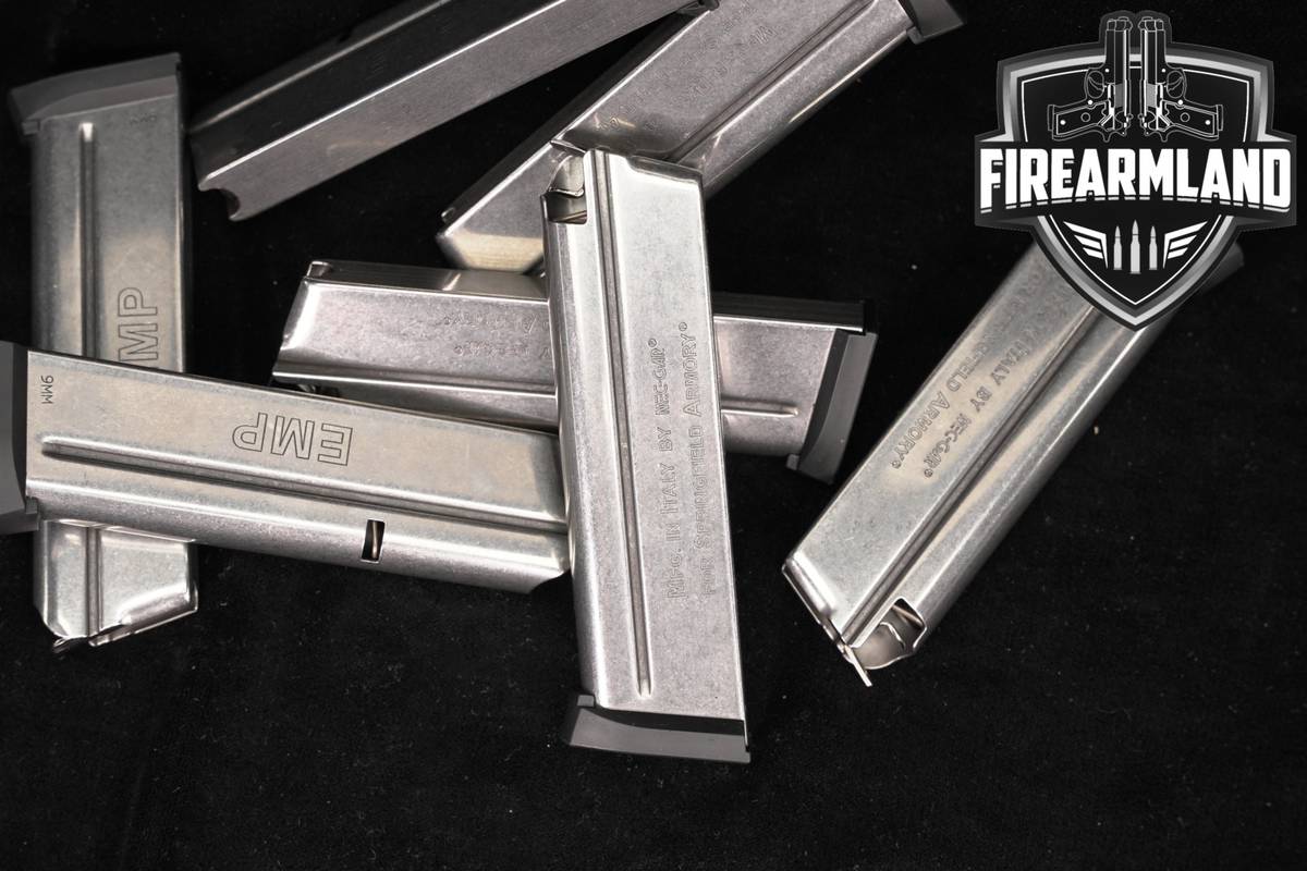SEVEN (7) Springfield Armory EMP 1911 9 Round Magazines 9mm Luger Mags