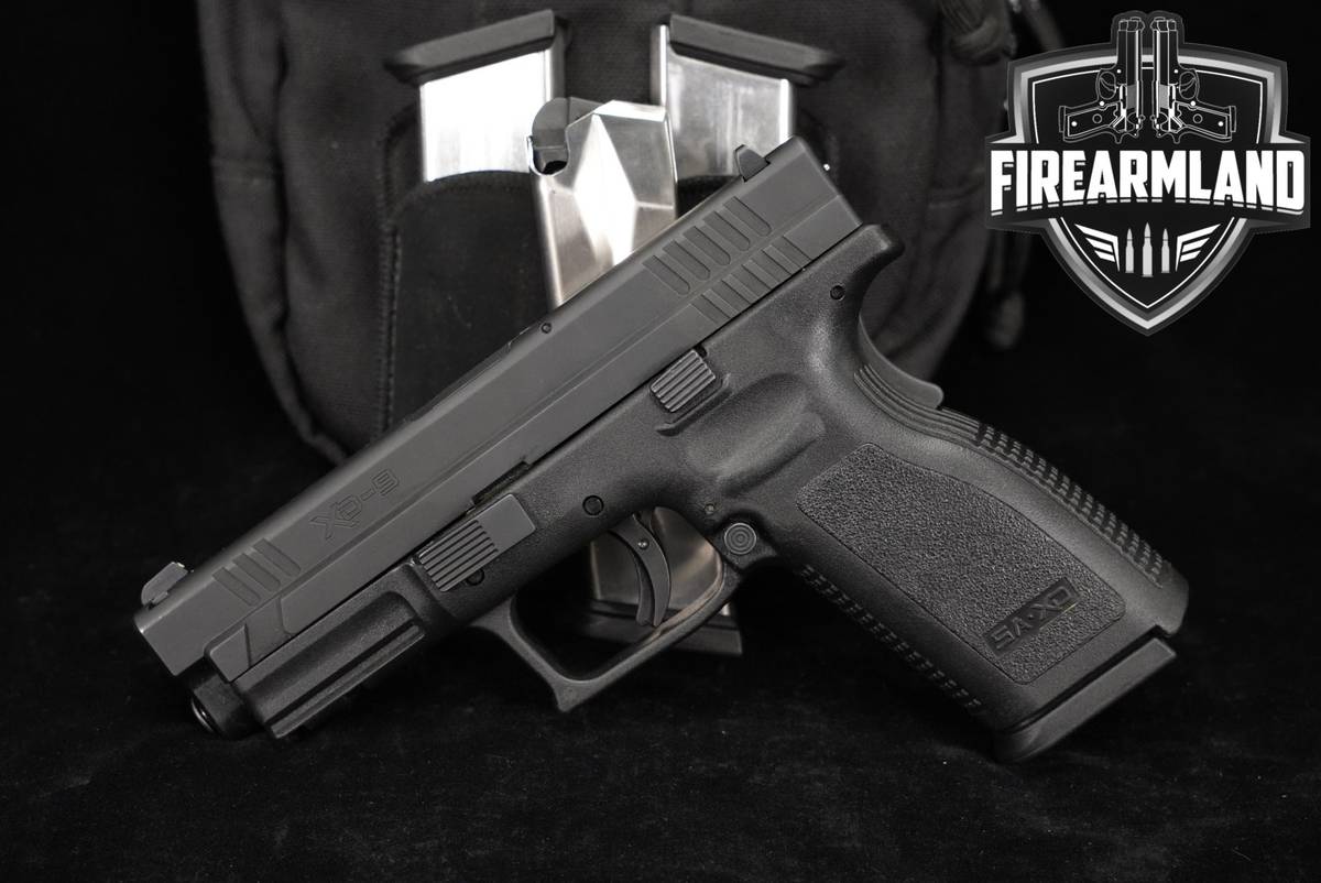 Springfield Armory XD-9 Service Model 9mm XD9 +4 MAGS, CASE