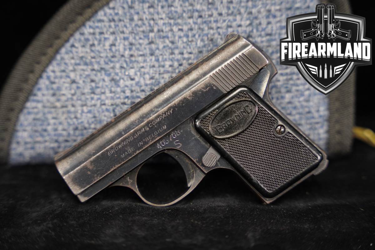 1967 FN Baby Browning .25 ACP (6.35Mm) 2.11" Blued +ORIG CASE