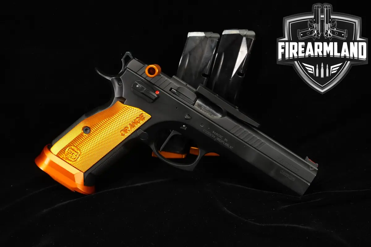 CZ 75 TACTICAL SPORT Orange 9mm 5.23" CZ75 TSO TS CGW MOUNT , THUMB REST