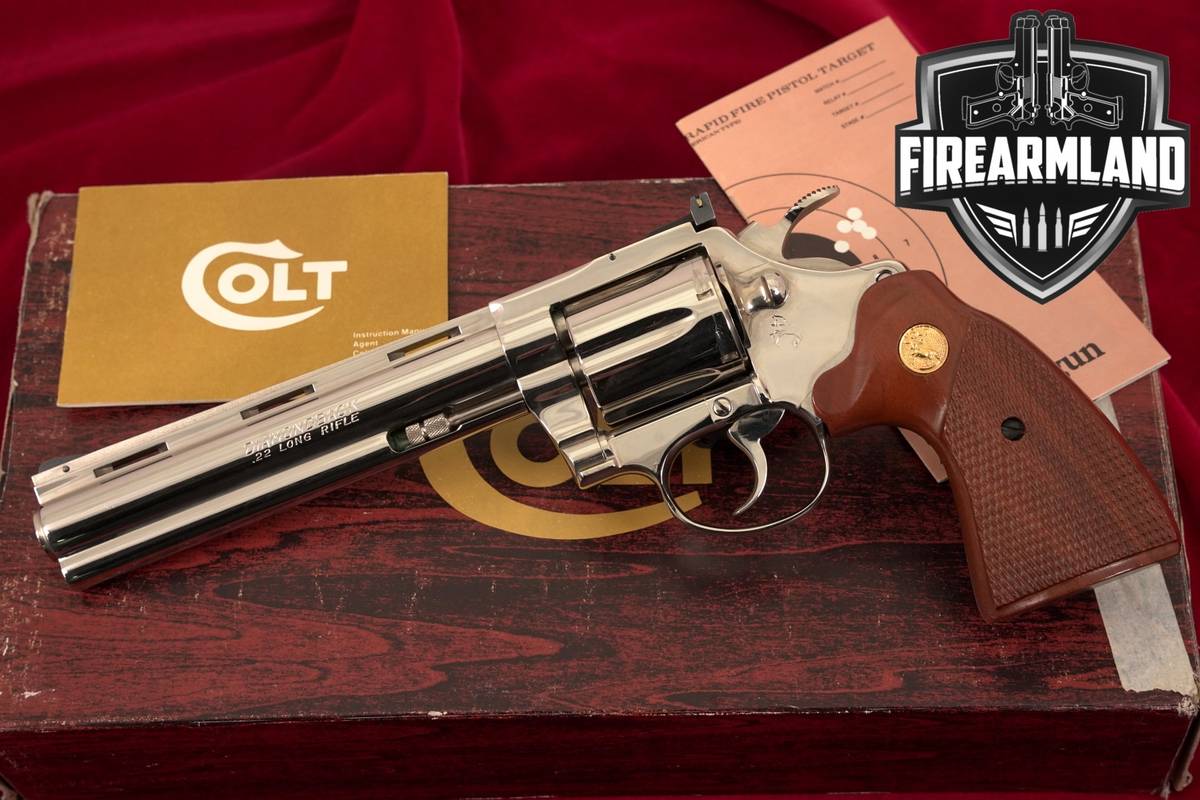 COLLECTOR 1978 Colt Diamondback 22LR Bright Nickel +ORIG BOX