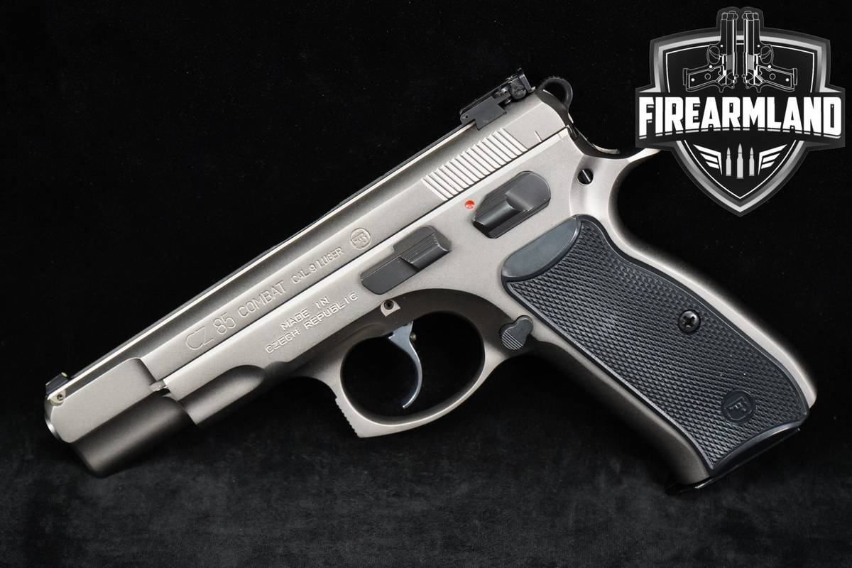 DESIRED! CZ 85 Combat 9mm 4.5" Satin Nickel +4 MAGS