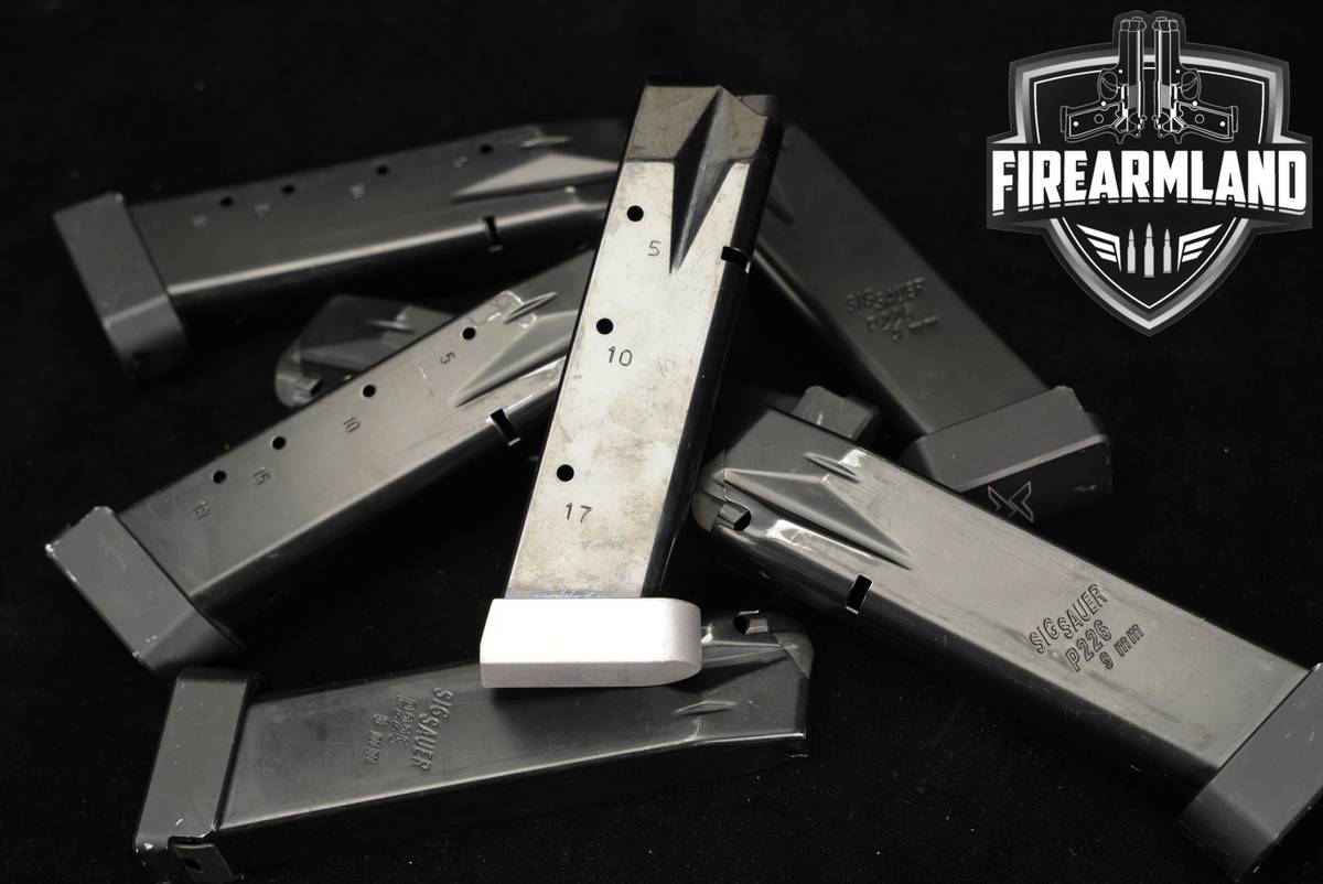 SEVEN (7) Sig Sauer P226 20-Round Magazines 9mm Luger P-226 Mags