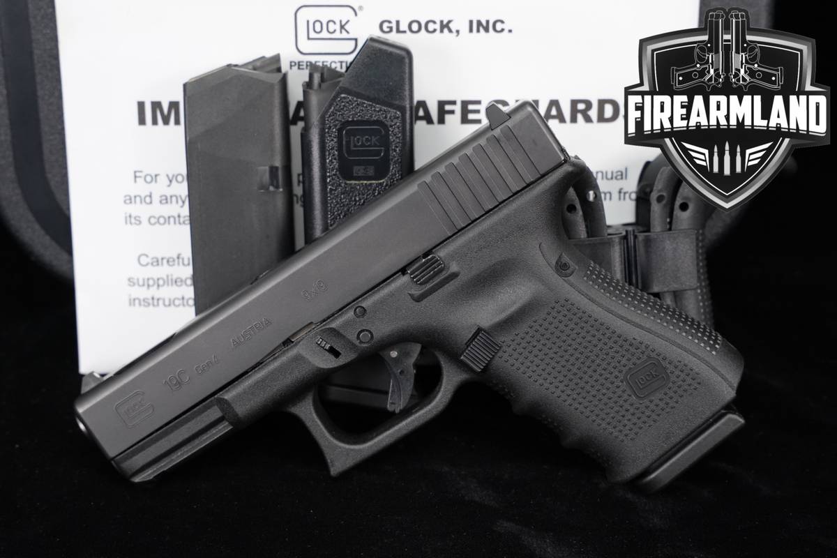DESIRED! Glock 19C Gen4 9mm 4.02" G19C Gen-4 +3 MAGS & ORIG CASE