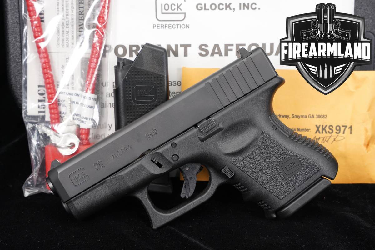 Glock 26 Gen3 9mm 3.43" G26 Gen 3 +2 MAGS & ORIG CASE