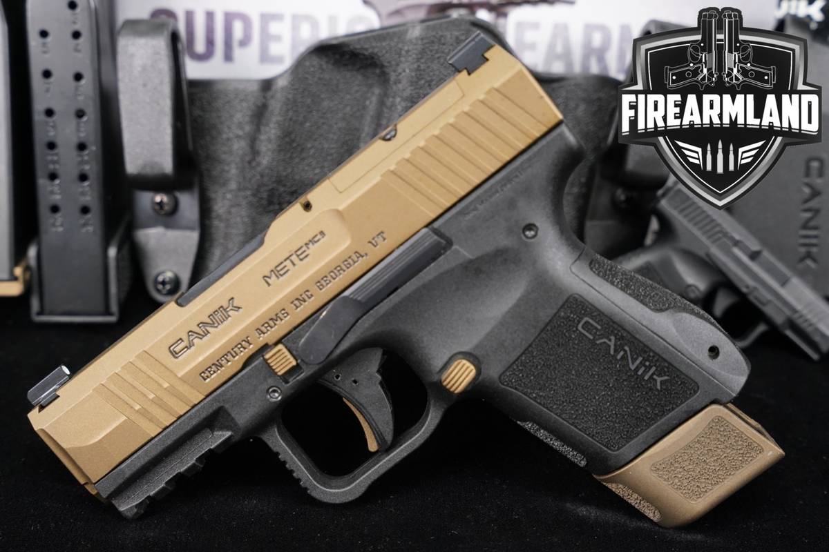 Canik METE MC9 9-mm 3.18" Two-Tone FDE Pistol +3 MAGS, ORIG CASE & HOLSTER