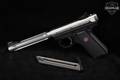 2008 Sturm Ruger 22/45 Mark III Hunter .22 LR Two-Tone Stainless in Fair Condition Image 2