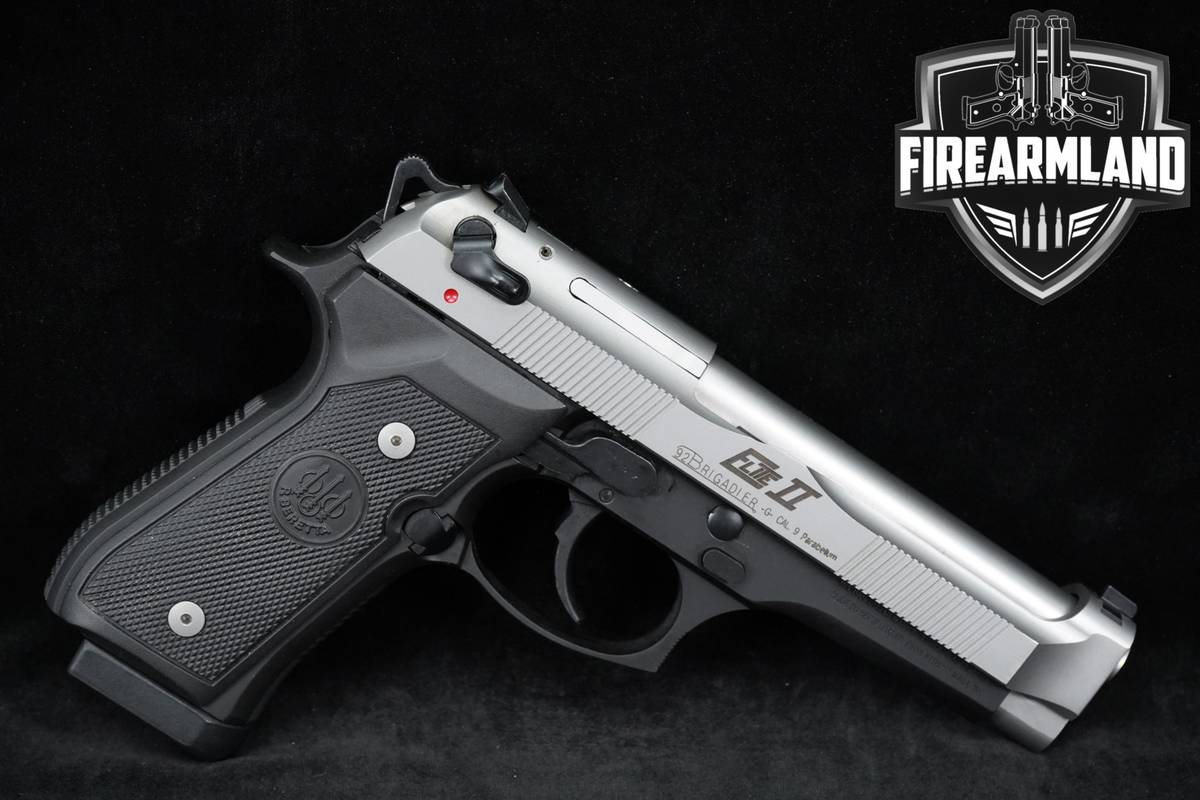 2003 Beretta 92 G Brigadier Elite II 9mm 4.7" Two-Tone Stainless +3 MAGS