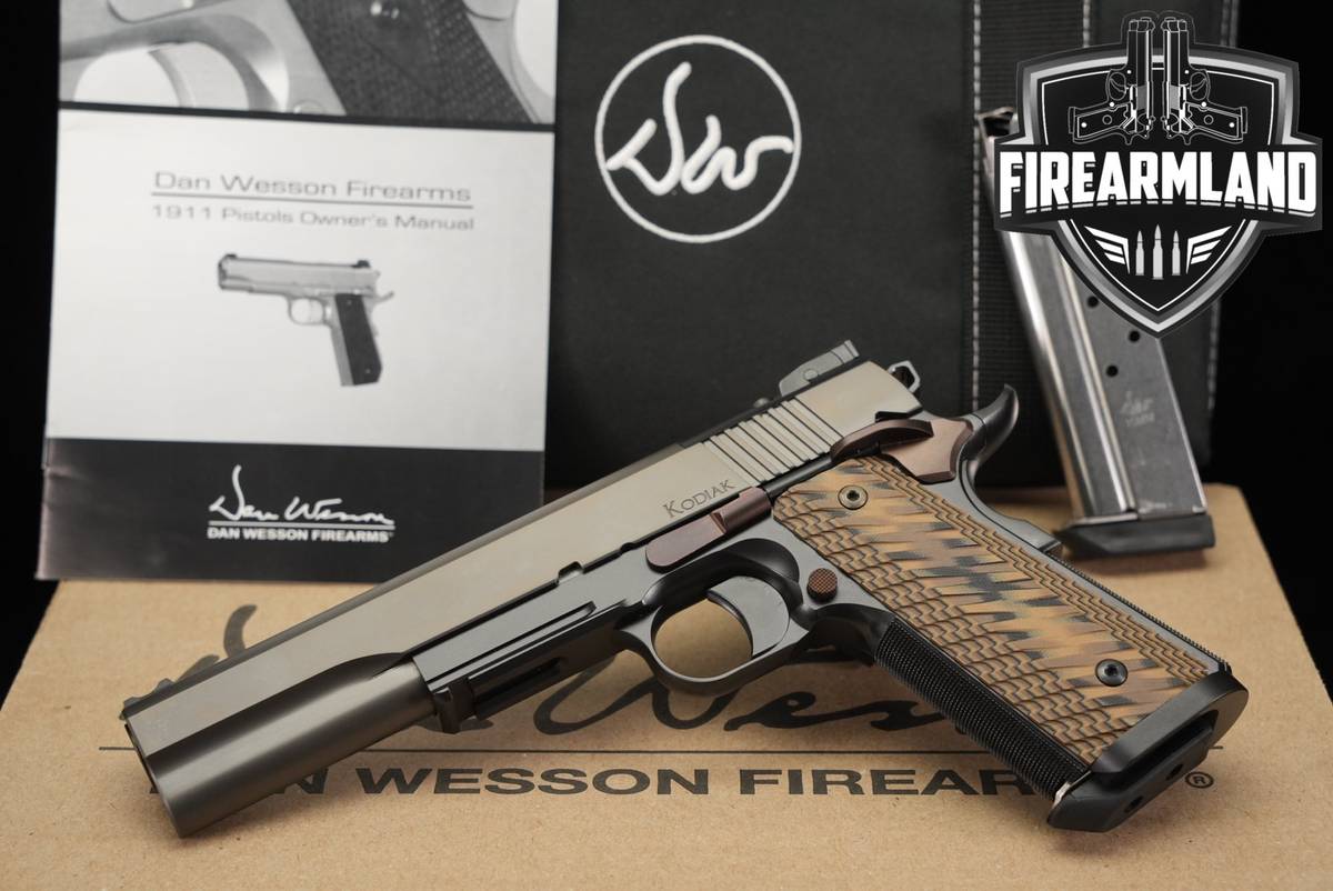 Dan Wesson Kodiak 10mm 1911 6" Tri-Tone Long Slide +2 MAGS & ORIG BOX