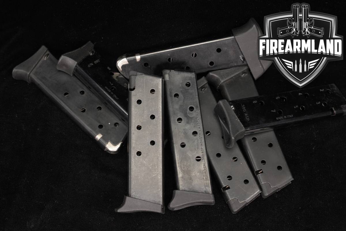 EIGHT 8x Bersa Thunder 8-Round Magazines .380 ACP Mags