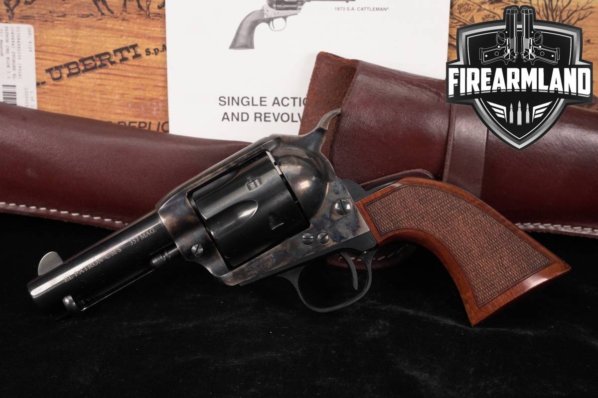 A Uberti 1873 Single-Action Cattleman El Patron CMS 357 Mag SAA +ORIG BOX