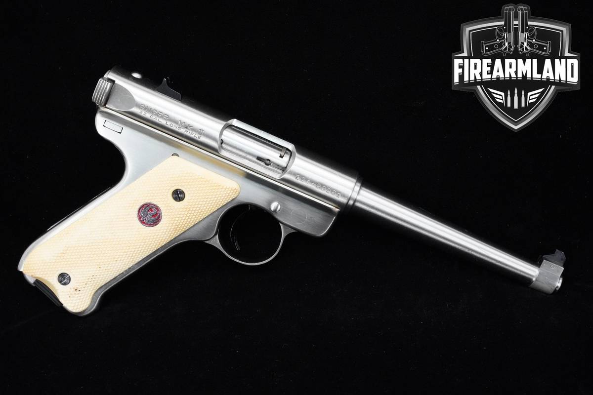 2002 Ruger Mark II 22LR 6" Stainless Ruger-Mark II Mk-2 OG-CASE