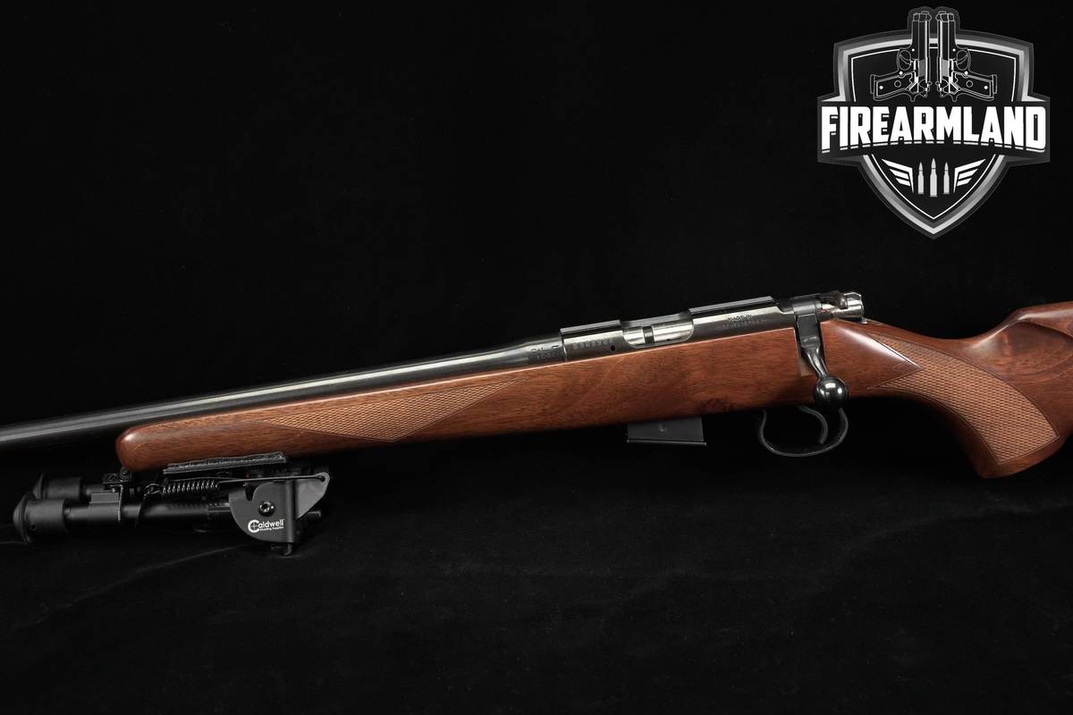 CZ 452-2E American 17 HMR 22.5" Blued & Walnut LH LEFT-HANDED