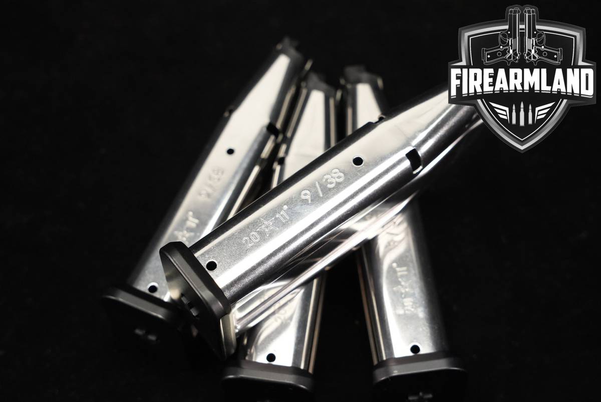 FOUR (4) Staccato (STI) 2011 DS 1911 16 Round Magazines 9mm Luger Mags