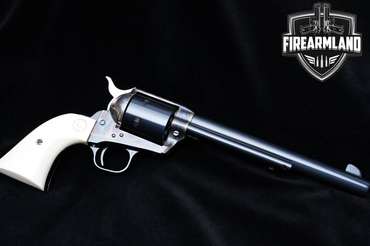 1984 Colt Single Action Army SAA Model P 45 Colt 7.5" CASE HARDENED Blued