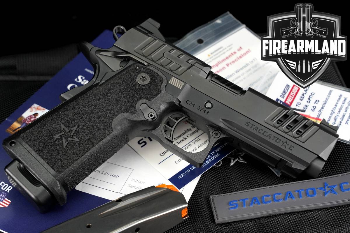 Staccato C V3 9mm 1911 4" Black DLC STI 2011 Optic-Ready +2 MAGS & OG CASE