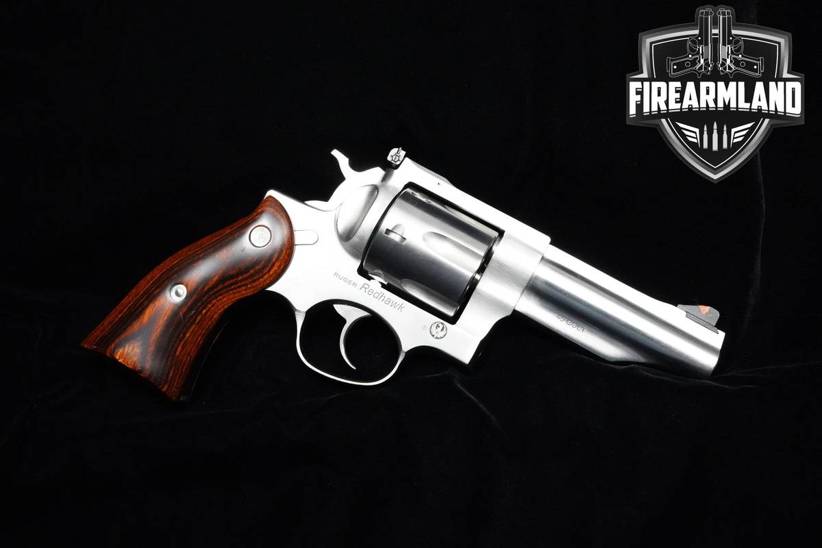 Ruger Redhawk 45 Colt 4.2" Brushed Stainless Ruger +ORIG CASE