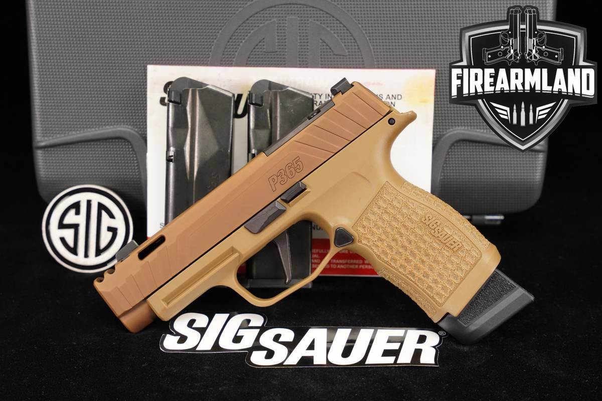 Sig Sauer P365XL Spectre COMP Custom Works 9mm Coyote Tan PORTED +ORIG CASE