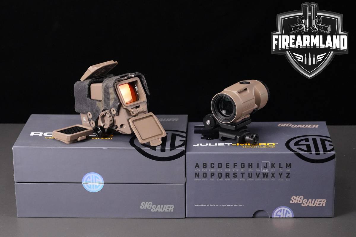 Sig Sauer Romeo 8T Red 2 MOA Ballistic Circle Dot & Juliet3 Magnifier Combo